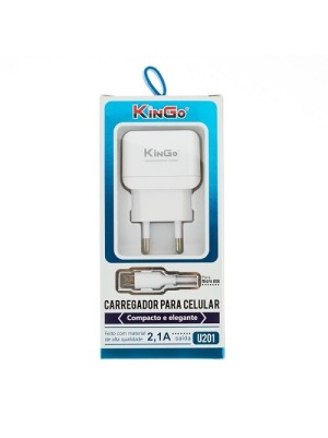 Kit Carregador + Fonte Tomada Para MICRO USB 2.1A (U201)