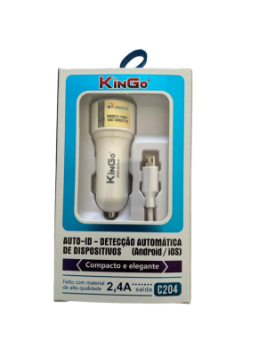 Carregador Veicular para Celular 2.4A USB (C204)