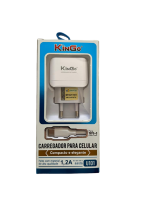 Kit Carregador + Fonte Tomada Para Type C 1.2A (U101)