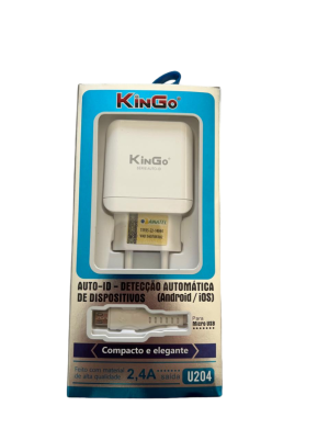 Kit Carregador + Fonte Tomada Para MICRO USB 2.4A (U204)