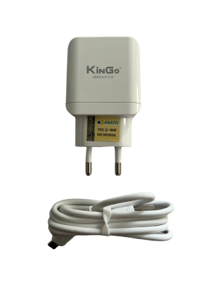 Kit Carregador + Fonte Tomada Para MICRO USB 2.4A (U204)