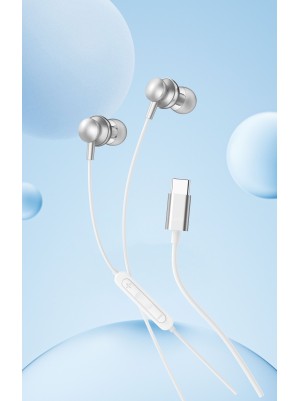 Fone de Ouvido Estéreo Type C - R-40 - BRANCO