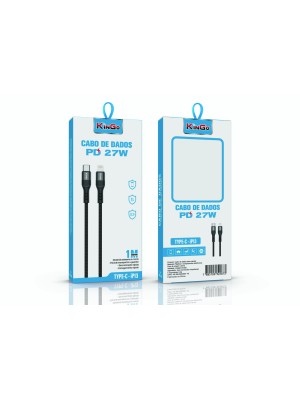 CABO DE CORDA 2.4 TYPE C - IP 27W - PRETO